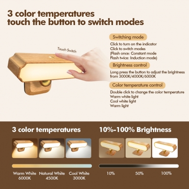 LED室内灯 - HCP263-长条形实木感应小夜灯